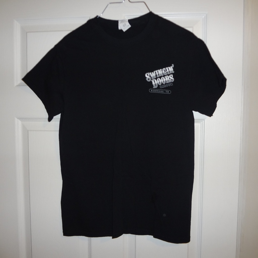 Black Women's Small Swingin' Boots Saloon  Tee